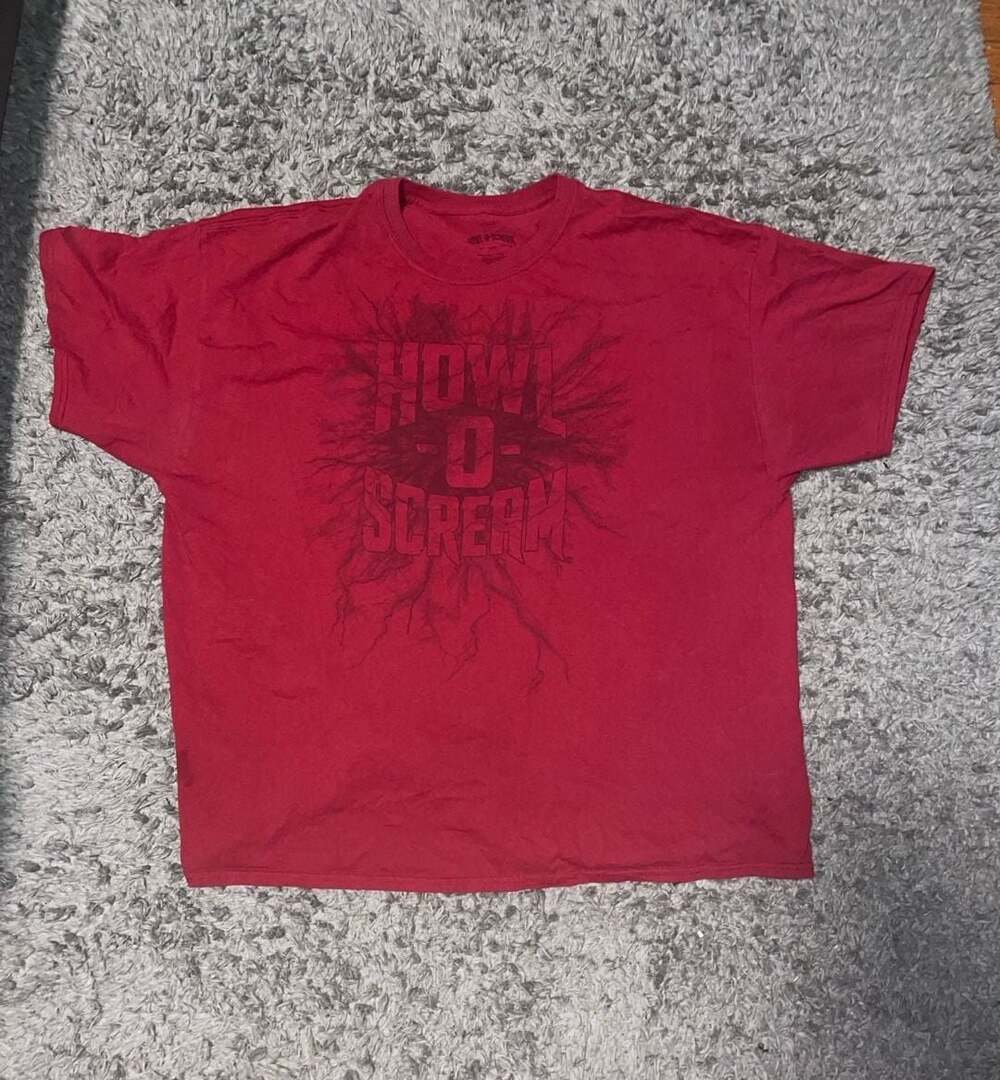Busch Gardens Howl-O-Scream Graphic T-Shirt Red XXXL